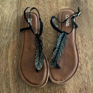 Feather sandals
